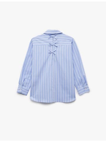 KOTON SHIRTS LS in Blau Gestreift