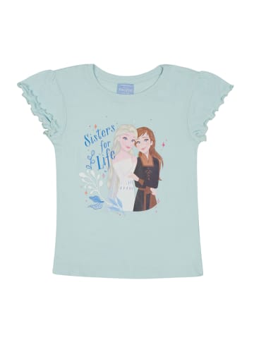 ONOMATO! T-Shirt Sommer Frozen - Die Eiskönigin Elsa und Anna in Blau