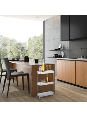 relaxdays Nischenwagen in Weiß - (B)41,5 x (H)62 x (T)14,5 cm