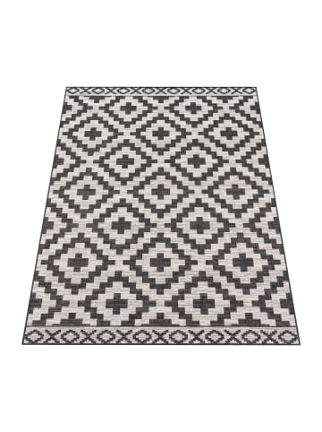 KADIMA DESIGN Teppich Kurzflor Rauten Wohnzimmer in Schwarz