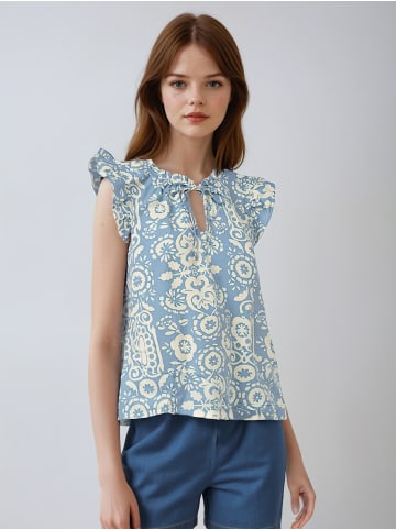 Noa Noa Hemd AnnieNN in Print Blue/White
