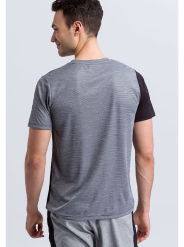 erima 5-C T-Shirt in schwarz/grau melange/weiss