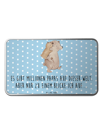 Mr. & Mrs. Panda Dose Papa Bär mit Spruch in Blau Pastell