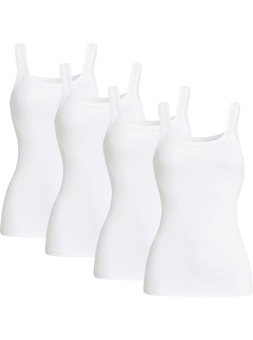 Con-ta Baumwolle Unterhemd 4er-Pack in weiß