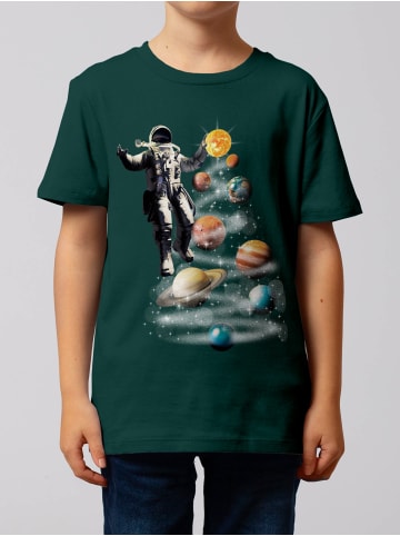 wat? Apparel T-Shirt Weltraumreise in Dunkelgrün