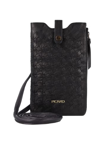 PICARD Lara 1 Handytasche Leder 10 cm in schwarz