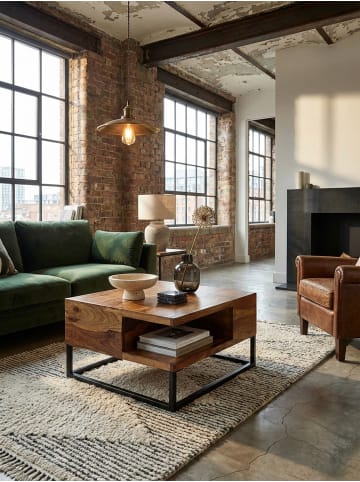 KADIMA DESIGN Couchtisch 60x60x34,5 cm Massivholz / Metall Sofatisch