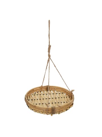 PROGARDEN Hängetopf aus Bambus und Rattan in Braun, (B) 25,5 x (H) 45 x (L) 25,5 cm