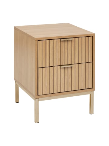 5five Simply Smart Nachtkommode TASSO mit zwei Schubladen in Braun, 40 x 40 x 52,5 cm