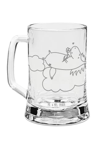 Mr. & Mrs. Panda Maßkrug Einhorn Verliebt ohne Spruch in Transparent