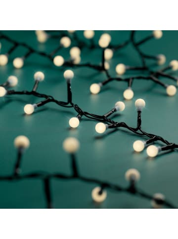 LUMINEO Lichterkette CHERRY Compact Twinkle 350 LED 7,5 m, schwarzes Kabel in warm weiß