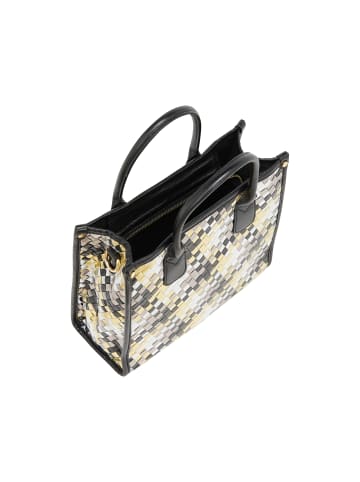faina Women Tote Bag in White Black Yellow
