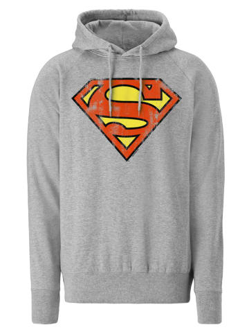 Logoshirt Kapuzenpullover DC - Superman Logo in grau-meliert