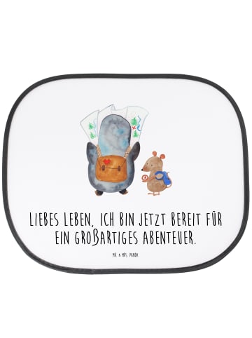 Mr. & Mrs. Panda sonnenschutz Pinguin & Maus Wanderer mit Spruch in Weiß