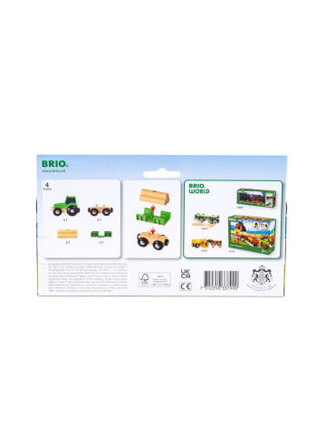 Brio Brio Aktionsspiel Traktor mit Holz-Anhänger in bunt