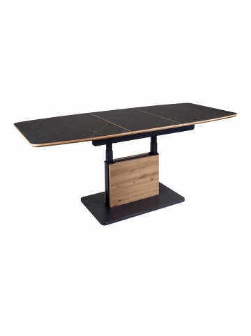 58 aufm Kessel COUCHTISCH höhenverstellbar und ausziehbar Cori 120x56x70 HPL Nero