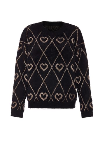 ebeeza Damen Strickpullover in Schwarz
