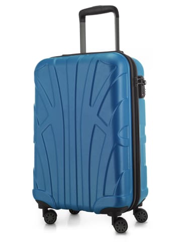 suitline Handgepäckkoffer 55x35x20 cm Carry-On 55cm Hartschale 34 L in Cyanblau