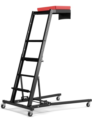 COSTWAY Werkstatthocker mit Leiter Höhenverstellbar in Schwarz