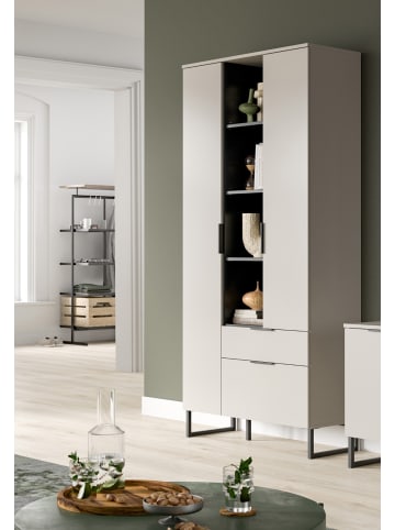 Inn.Furn Stauraumschrank Kaschmir, schwarz 90 x 192 cm, Mehrzweckschrank mit Soft-Close