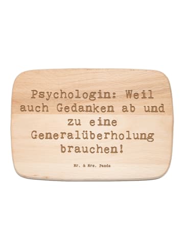 Mr. & Mrs. Panda Holzbrett Spruch Psychologin Gedanken mit Spruch in Transparent