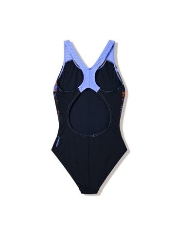 Speedo Girls Print Splashback Swimsuit Chlorbeständig in schwarz