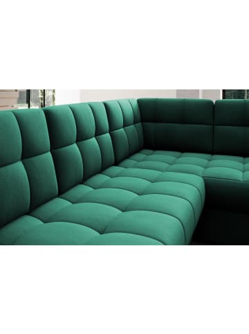 MF Design Blerta Recamiere Rechts in Grün -  (L) 198 x (B) 299 x (H) 82 cm