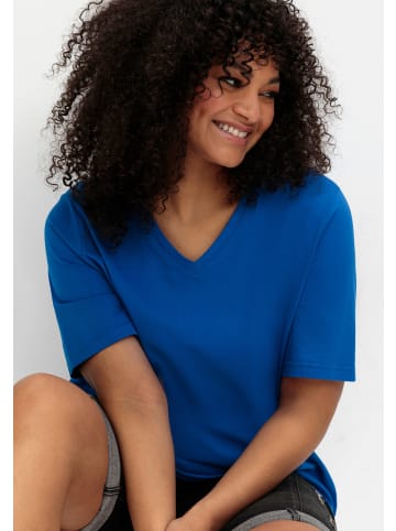 sheego T-Shirt in kobaltblau