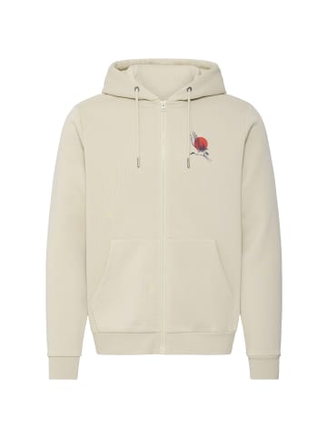 BLEND Kapuzensweatjacke BHJapa in Beige