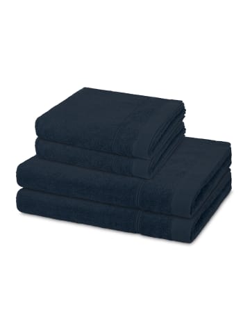 Ross 2 X Handtuch 2 X Duschtuch im Set Rubin in Denim