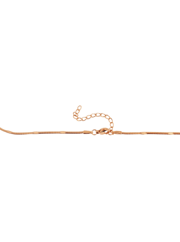 Adeliás Damen Halskette – Schlangenkette aus Edelstahl 45 cm in gold