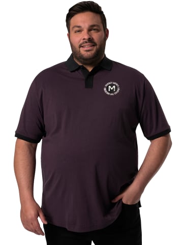Men Plus Poloshirt in dunkel violett