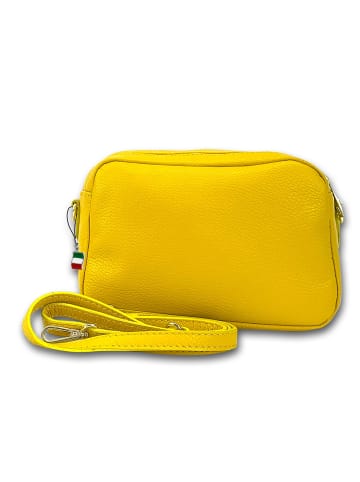 Florence Leder Umhängetasche Florence Tasche gelb ca. 22cm