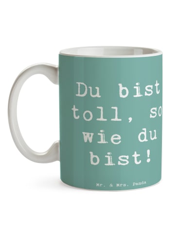 Mr. & Mrs. Panda Kaffeetasse Spruch Schulanfang Einzigartig mit ... in Meeresbrise
