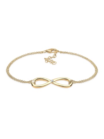 Elli DIAMONDS  Armband 925 Sterling Silber Infinity in Gold