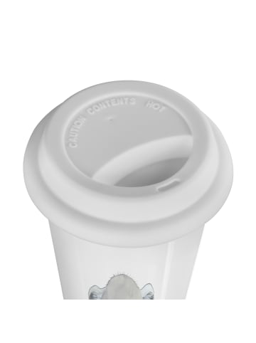 Mr. & Mrs. Panda Kaffeebecher Chinchilla Blume ohne Spruch in Weiß