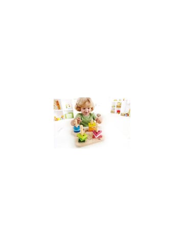 Hape  Steckpuzzle Kreativ, 16-teilig aus Holz, 18 Monate - 8 Jahre
