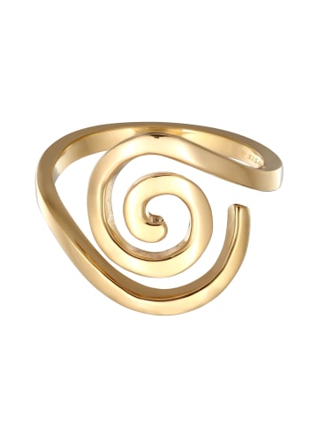 Elli Ring 925 Sterling Silber Kreis, Spirale in Gold gravierbar