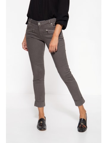 ATT Jeans ATT Jeans ATT JEANS Damen Silm Fit Jeans mit graphischer Musterung Lola in grau