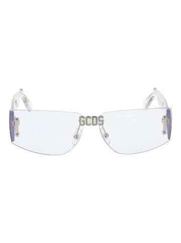 GCDS Unisex Sonnenbrille Rechtwinklig Transparent