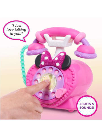Just Play Disney Junior Minnie Mouse Ring Me Spieltelefon Wählscheibe Licht + Sound 3+