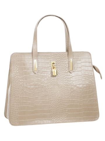 Cluty Handtasche echt Leder in beige