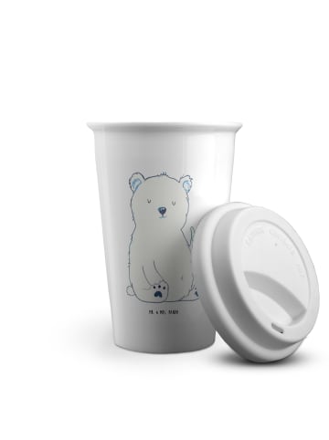 Mr. & Mrs. Panda To Go Becher Eisbär Faul ohne Spruch in Weiß