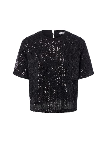 Marie Lund Pailletten-Shirt in schwarz