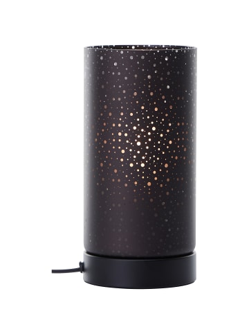 Brilliant Tischlampe, 24 cm, E27, Lichteffekt. schwarz matt