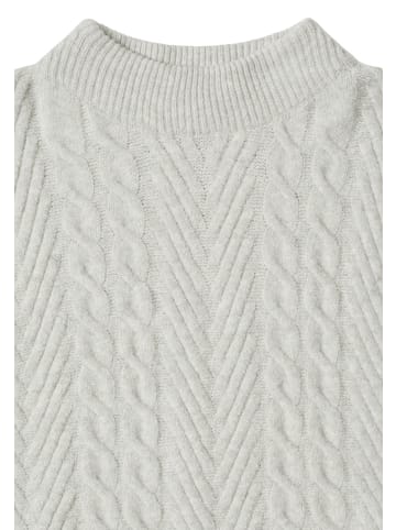Cecil Pullover mit Zopfmuster in Grau