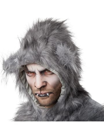 tectake Wolf, auch Raubtier, in grau, Mütze mit Ohren und Stoffinnenfutter