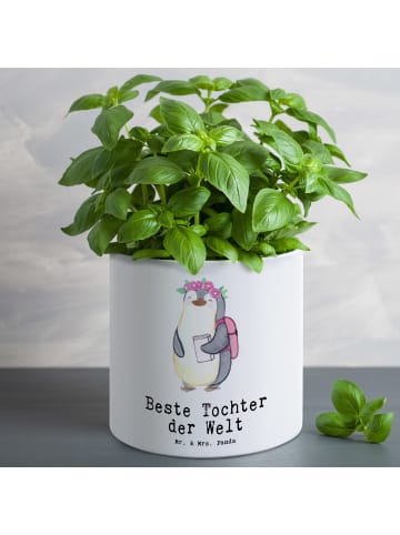 Mr. & Mrs. Panda Blumentopf Pinguin Beste Tochter der Welt mit S... in Weiß