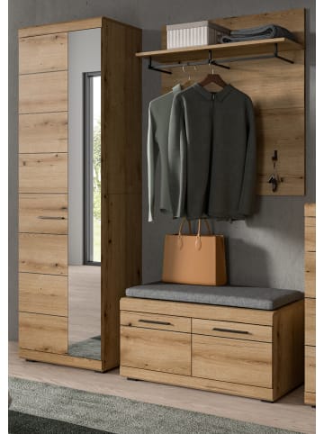Inn.Furn Garderobe Set 3-teilig Evoke Eiche 167 cm, Flurmöbel mit viel Stauraum