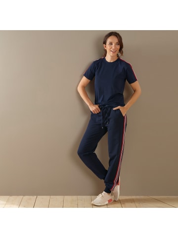 Erwin Müller Sweat Freizeithose, lang mit Bündchen in marine